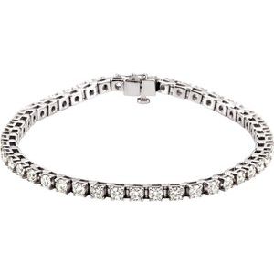 Platinum 4 5/8 CTW Diamond Line 7" Bracelet