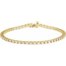 Load image into Gallery viewer, 14K Yellow 2 1/4 CTW Lab-Grown Diamond Line 7 1/4&quot; Bracelet
