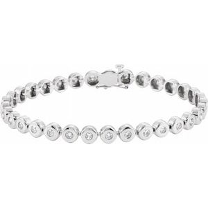 Bezel-Set Line Bracelet  