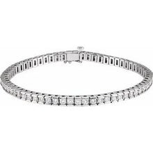 Charger l&#39;image dans la galerie, Bracelet 14K blanc 4 CTW Diamond Line 7.25 &quot;
