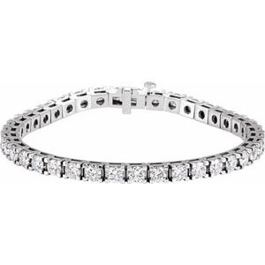 Bracelet en diamant blanc 18K 10 1/2 CTW 7 1/4 "