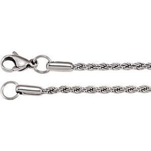 Load image into Gallery viewer, Stainless Steel 2.4 mm Rope 24&quot; Chain
