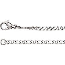 Load image into Gallery viewer, Stainless Steel 3.2 mm Diamond-Cut Curb 18&quot; Chain
