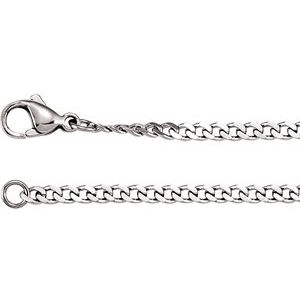 3.2 mm Stainless Steel Curb Diamond-Cut Chain 