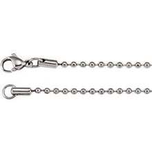 Load image into Gallery viewer, Stainless Steel 2.4 mm Hollow Bead 30&quot; Chain

