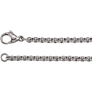 Stainless Steel Rolo 20" Chain with Lobster Clasp