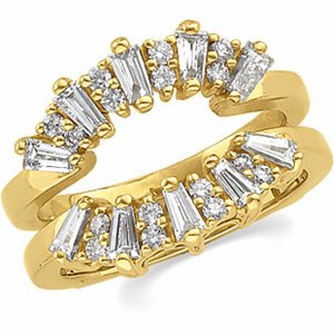 14K Yellow 1 CTW Diamond Bridal Ring Guard