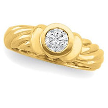 Load image into Gallery viewer, 14K Yellow 1/2 CTW Diamond Round Engagement Ring
