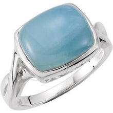 Charger l'image dans la galerie, Sterling Silver Milky Aquamarine Ring
