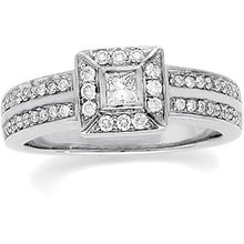 Charger l&#39;image dans la galerie, Bague de fiançailles en diamant blanc 1/2 CTW 14K

