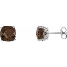 Load image into Gallery viewer, Sterling Silver Smoky Quartz Earrings
