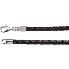 Load image into Gallery viewer, Black 4 mm Faux Leather 20&quot; Cord
