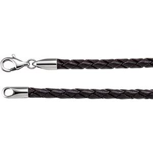 Black 4 mm Faux Leather 20" Cord