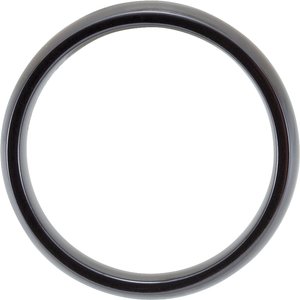 Black Titanium 6 mm Domed Polished Band Size 9