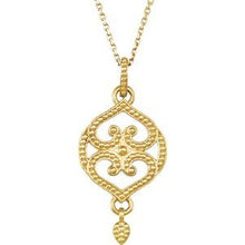 Charger l&#39;image dans la galerie, Sterling Silver Granulated Design 18&quot; Necklace
