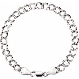 Sterling Silver 4.5 mm Hollow Curb Charm 8