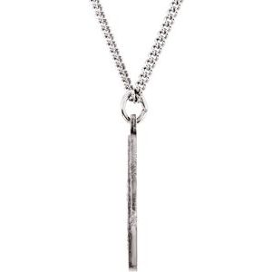 Sterling Silver 18 mm Round Pope Francis 18" Necklace