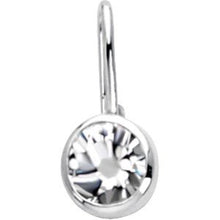 Load image into Gallery viewer, Sterling Silver April Birthstone 12.5x5.75 mm Hook Charm/Pendant
