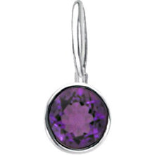 Load image into Gallery viewer, Sterling Silver February Birthstone 12.5x5.75 mm Hook Charm/Pendant
