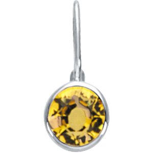 Sterling Silver November Birthstone 12.5x5.75 mm Hook Charm/Pendant