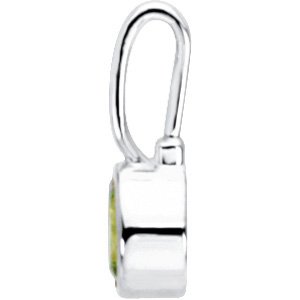 Sterling Silver August Birthstone 12.5x5.75 mm Hook Charm/Pendant