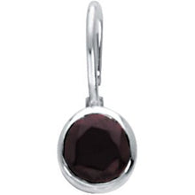 Load image into Gallery viewer, Sterling Silver January Birthstone 12.5x5.75 mm Hook Charm/Pendant
