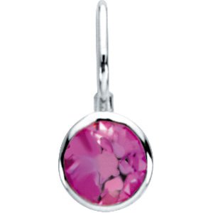 Sterling Silver October Birthstone 12.5x5.75 mm Hook Charm/Pendant