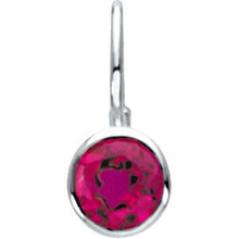 Load image into Gallery viewer, Sterling Silver July Birthstone 12.5x5.75 mm Hook Charm/Pendant
