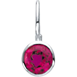 Sterling Silver July Birthstone 12.5x5.75 mm Hook Charm/Pendant