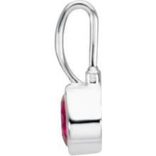 Load image into Gallery viewer, Sterling Silver July Birthstone 12.5x5.75 mm Hook Charm/Pendant
