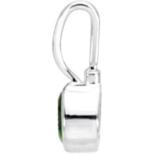 Sterling Silver May Birthstone 12.5x5.75 mm Hook Charm/Pendant