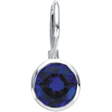 Load image into Gallery viewer, Sterling Silver September Birthstone 12.5x5.75 mm Hook Charm/Pendant
