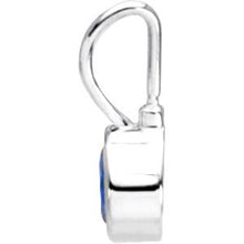 Load image into Gallery viewer, Sterling Silver September Birthstone 12.5x5.75 mm Hook Charm/Pendant
