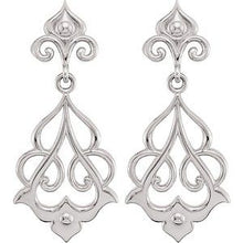 Load image into Gallery viewer, Sterling Silver Decorative Dangle Earrings
