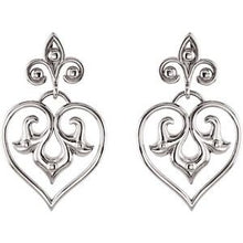 Load image into Gallery viewer, Sterling Silver Decorative Dangle Earrings
