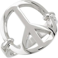Load image into Gallery viewer, Sterling Silver Peace Sign Ring
