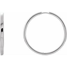 Load image into Gallery viewer, Sterling Silver 38.7 mm Hinged Hoop Earrings
