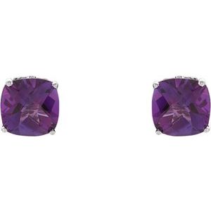 Cushion 4-Prong Scroll Setting¬Æ Earrings 