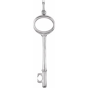Sterling Silver Key Pendant