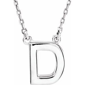 Sterling Silver Block Initial D 16