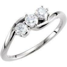 Load image into Gallery viewer, 14K Rose 1 CTW Diamond Three-Stone Ring
