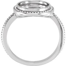 Load image into Gallery viewer, Sterling Silver 12 mm Round Bezel-Set Ring Mounting
