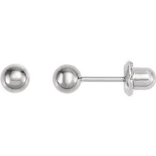 Load image into Gallery viewer, Titanium 4 mm Ball Stud Piercing Earrings
