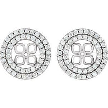 Load image into Gallery viewer, Double Halo-Style Earring Jackets for Pearl Studs

