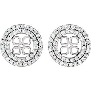 Double Halo-Style Earring Jackets for Pearl Studs