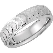 Charger l&#39;image dans la galerie, Sterling Silver 6 mm Overlapping Circle Pattern Band Size 8.5
