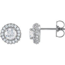 Load image into Gallery viewer, 14K White 1 CTW Diamond Earrings
