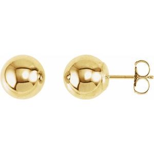 Ball Earrings with Bright Finish