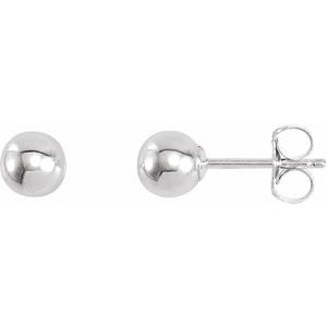 Bright Finish Ball Earrings