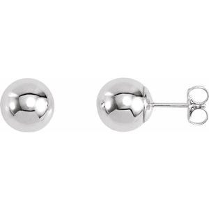 Bright Finish Ball Earrings